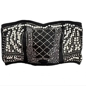 Akira Rhinestone and Pearl Embellished Tube top. Brand new without tags